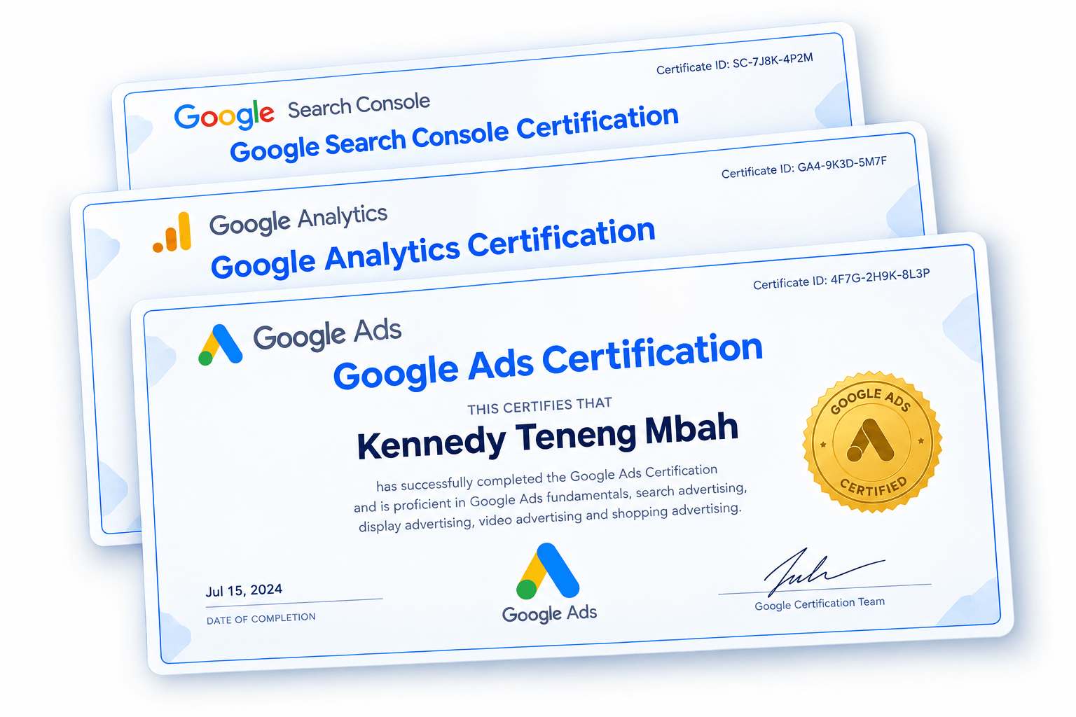 Kennedy Teneng Mbah Certificate